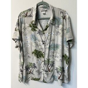Vtg Hawaiian Reserve Collection Shirt Mens 2XL 100% Rayon Made In Hawaii